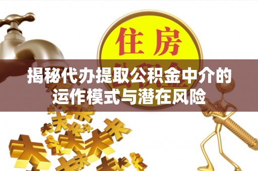 苏尼特左旗揭秘代办提取公积金中介的运作模式与潜在风险